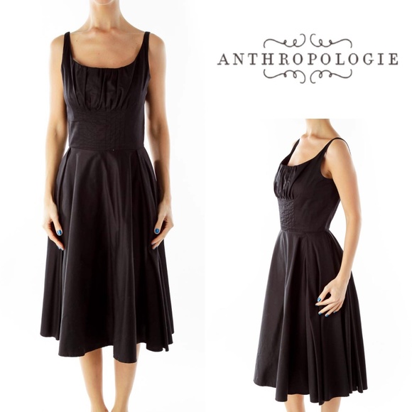 Anthropologie Dresses & Skirts - Anthro Odille Black Pin Up Style Dress Size 4